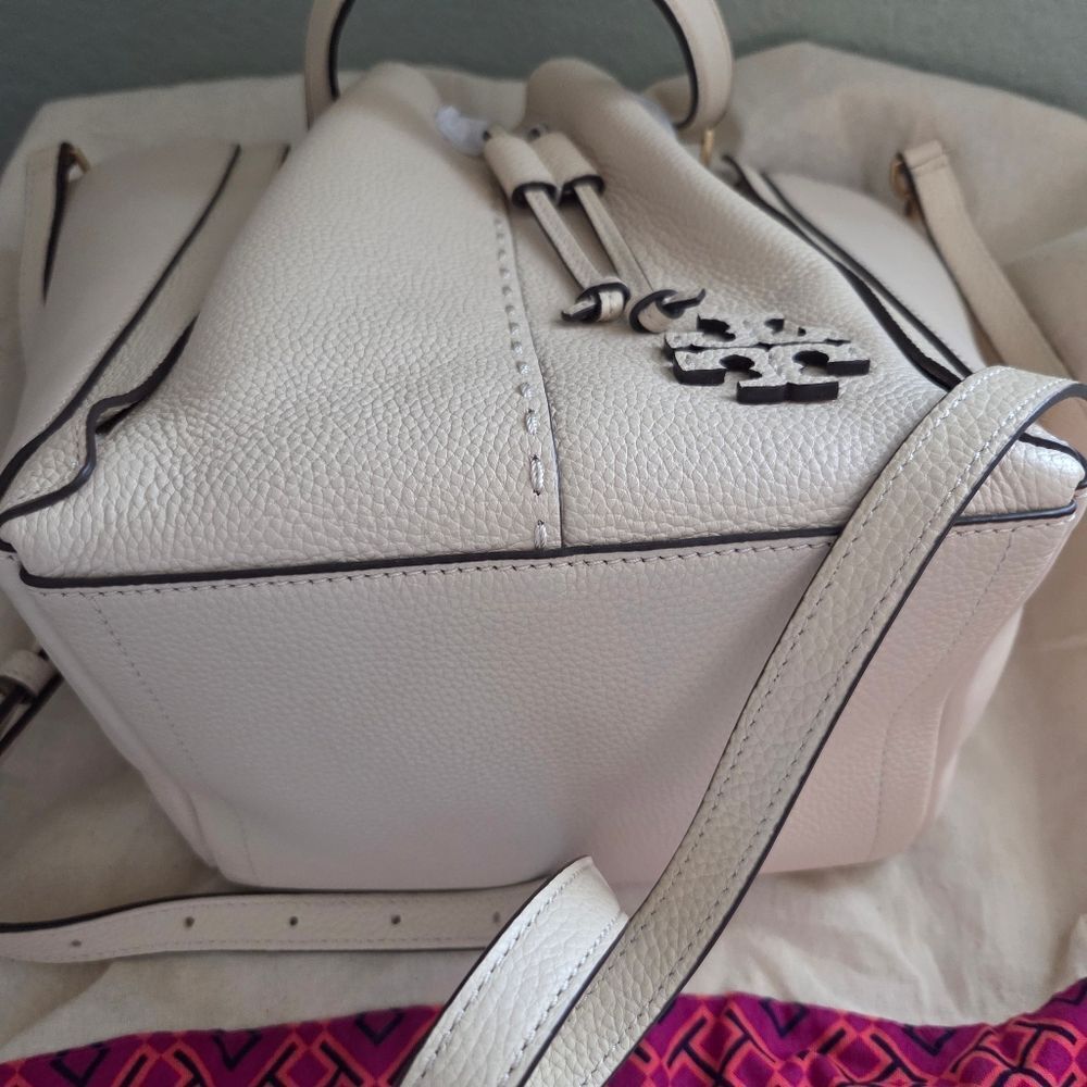 Tory Burch McGraw Dragonfly Tote/ Crossbody Bag In Brie - Picture 4 of 11
